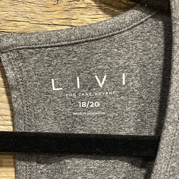 LANE‎ BRYANT "LIVI" ROMPER - SIZE 18/20 - CHARCOAL HEATHER GRAY - ELASTIC WAIST - Picture 3 of 9